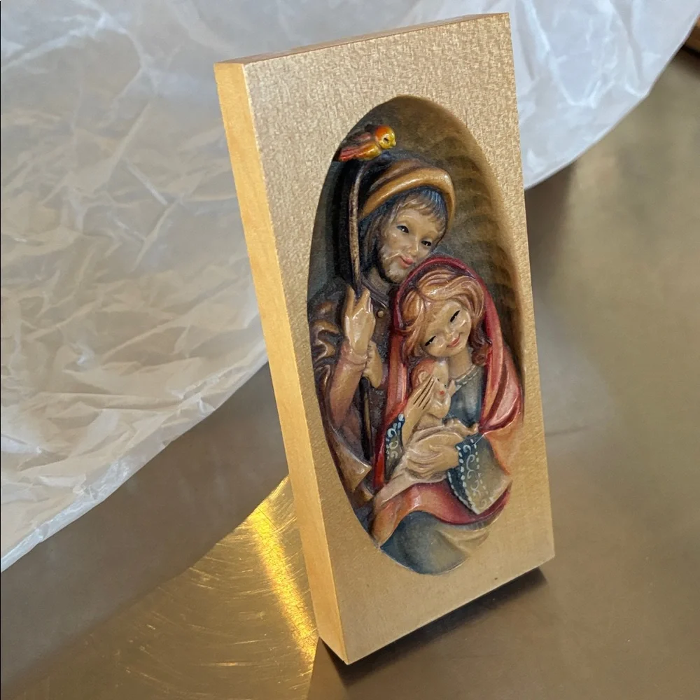 ANRI collectible Juan Ferrándiz Tyrol, Italy VTG Religious Table Top Art Plaque